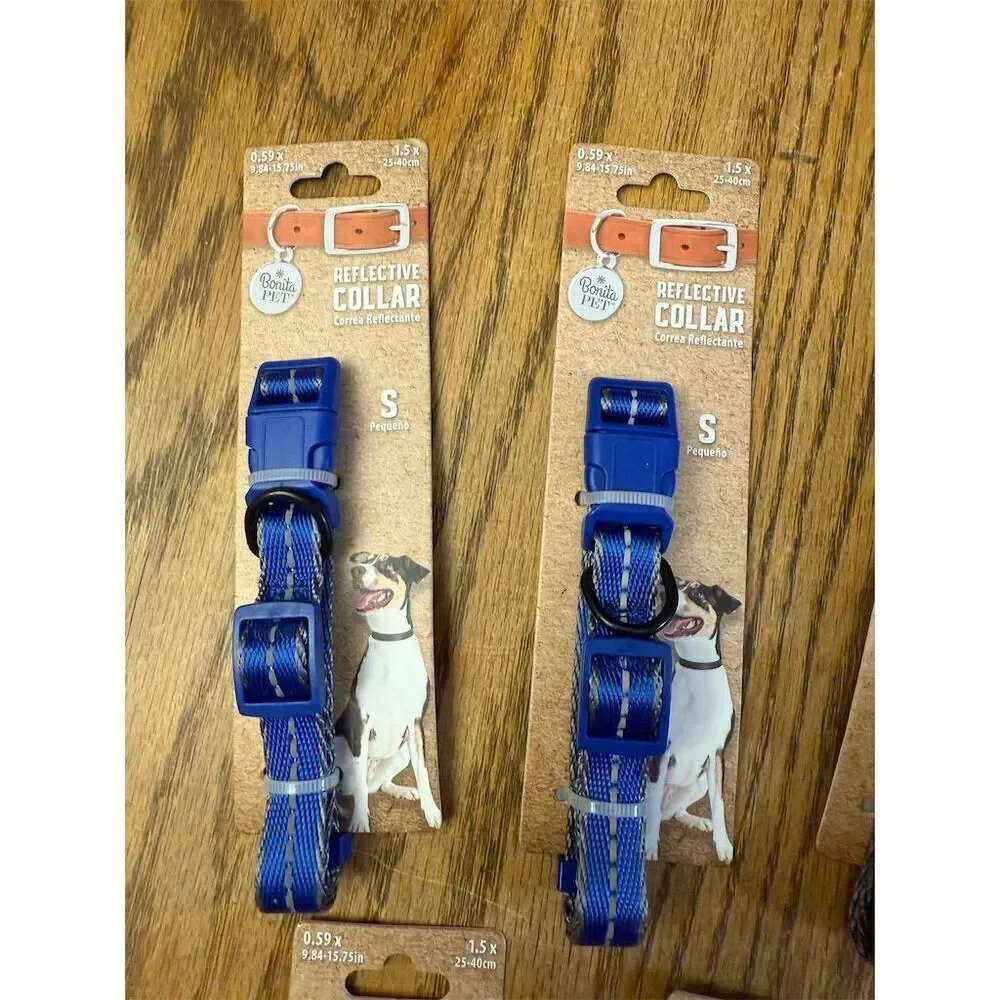Bonita Reflective Dog Collar Small Assorted Colors Unisex